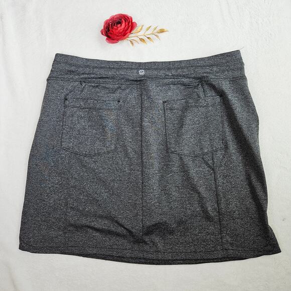 Tangerine Skort Size XXL 2XL Drawstring Waist Zip Pockets Gray Athleisure Pullon - Picture 2 of 14